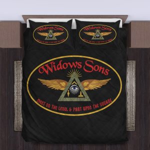 Freemason Quilt Bedding Set Widows Sons Symbol