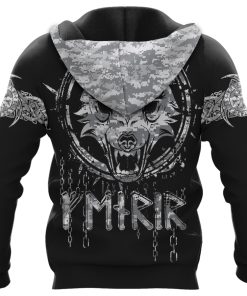 Viking Hoodie Grunge Yggdrasil Skull Fenrir Camo