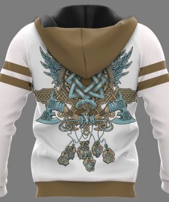 Viking Hoodie Wings Axe Wolf Dreamcatcher