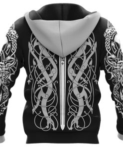 Viking Hoodie Odin Raven Art Ulfberht Sword