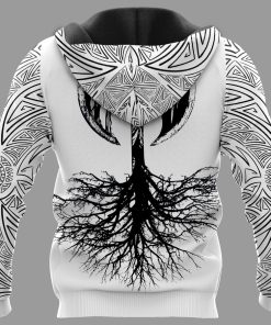 Viking Hoodie Axe Skull Warrior Tree Of Life Axe