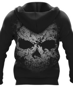 Viking Hoodie Grunge Dark Skull Valknut Rune