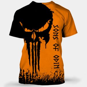 Viking T-shirt Skull Valknut Sons Of Odin