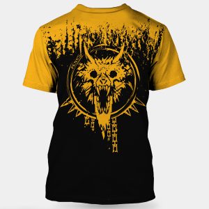 Viking T-shirt Valknut Skull Until Valhalla Fenrir