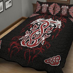Viking Quilt Bedding Set Dragon Emblem Used By The Vikings