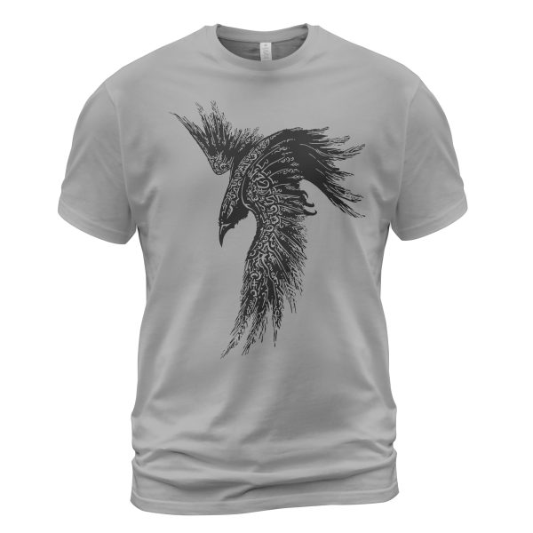 Viking T-shirt Raven Of Odin Norse Art Ash