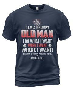 Viking T-shirt I Am A Grumpy Old Man Black Navy