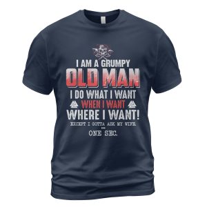 Viking T-shirt I Am A Grumpy Old Man Black Navy