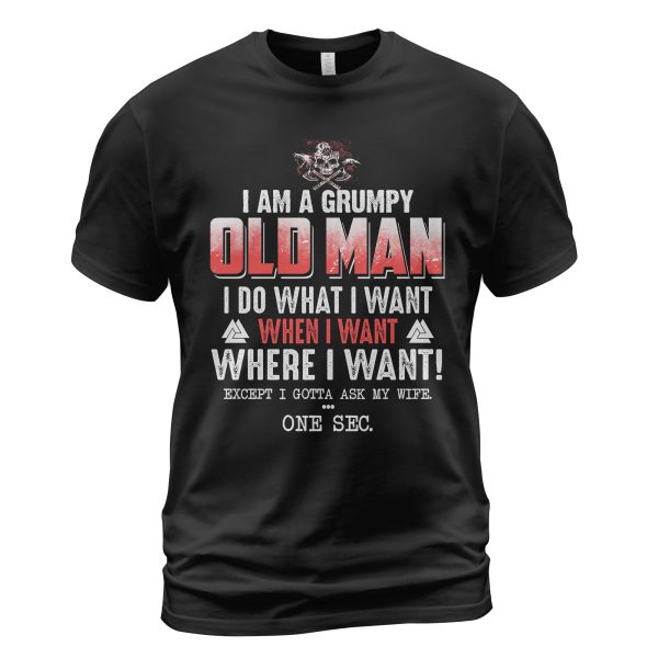 Viking T-shirt I Am A Grumpy Old Man Black