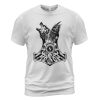 Viking T-shirt Raven Wolf Hammer Combination White