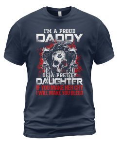 Viking T-shirt I'm A Proud Daddy Of A Pretty Daughter Navy