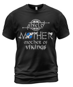 Viking T-shirt Shield Mother - Mother Of Vikings Black