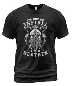 Viking T-shirt Heathen Not An Infidel Black