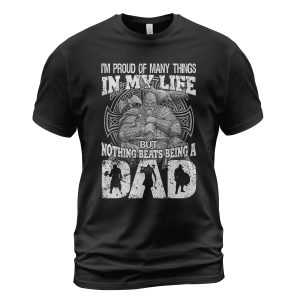 Viking T-shirt Nothing Beats Being A Dad Black