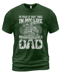 Viking T-shirt Nothing Beats Being A Dad Forest Green