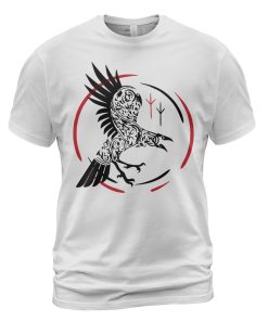 Viking T-shirt Norse Raven Of Odin White