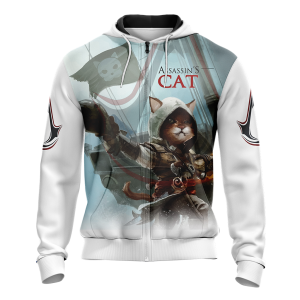 Assassin's Creed III-IV Cat Unisex 3D Zip Up Hoodie