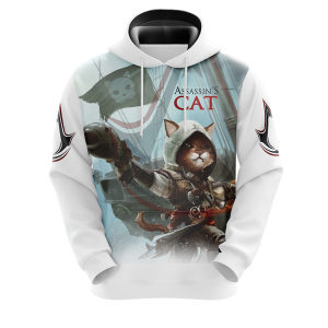 Assassin's Creed III-IV Cat Unisex 3D Pullover Hoodie