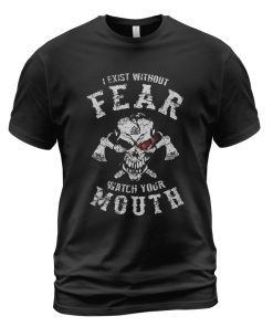 Viking T-shirt Exist Without Watch Your Mouth Black