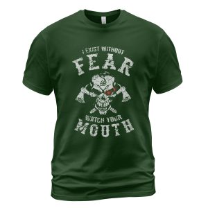 Viking T-shirt Exist Without Watch Your Mouth Forest Green