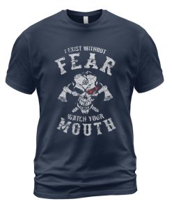 Viking T-shirt Exist Without Watch Your Mouth Navy