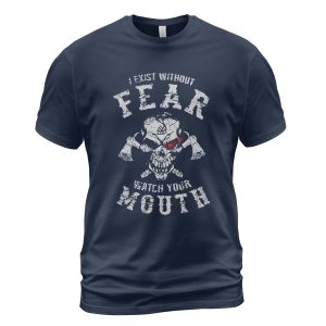 Viking T-shirt Exist Without Watch Your Mouth Navy