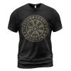 Viking T-shirt Vegvisir Rune Stone Black