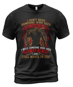 Viking T-shirt The Good In Me The Bad In Me Black