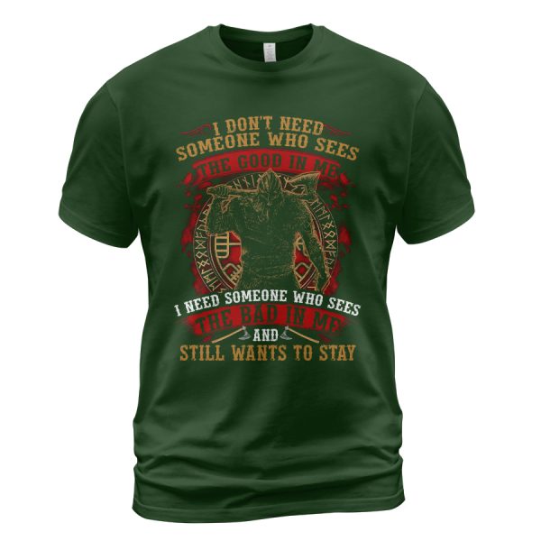 Viking T-shirt The Good In Me The Bad In Me Forest Green