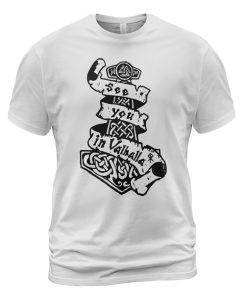 Viking T-shirt See You In Valhalla Hammer White