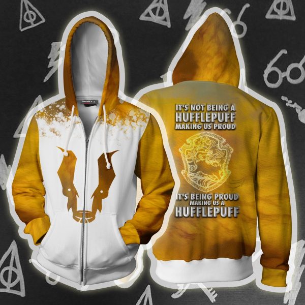 It's Being Proud Making Us A Hufflepuff Harry Potter Zip Up Hoodie