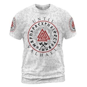 Viking T-shirt Until Valhalla Run Shileld Front