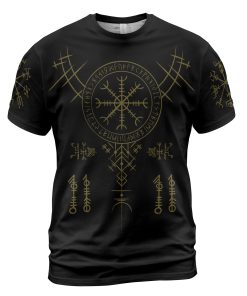 Viking T-shirt Aegishjalmur Helm Of Awe Vegvisir Front