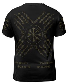 Viking T-shirt Aegishjalmur Helm Of Awe Vegvisir Back