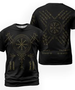 Viking T-shirt Aegishjalmur Helm Of Awe Vegvisir