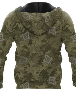 Freemason Hoodie Symbol army Camouflage Pattern Back