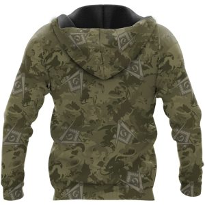Freemason Hoodie Symbol army Camouflage Pattern Back