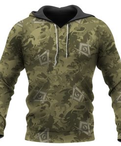 Freemason Hoodie Symbol army Camouflage Pattern