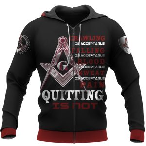 Freemason Hoodie On The Level Quitting Is Not Zip