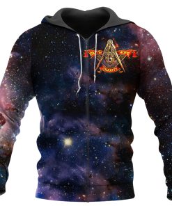 Freemason Hoodie Faith Hope Charity Galaxy Zip