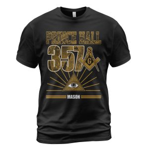 Freemason T-shirt Prince Hall 357 Mason Black