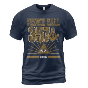 Freemason T-shirt Prince Hall 357 Mason Navy