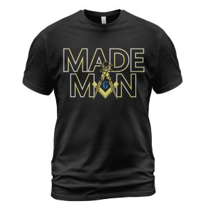 Freemason T-shirt Made Man Masson Skull Symbol Black