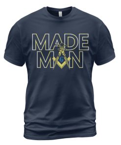 Freemason T-shirt Made Man Masson Skull Symbol Navy