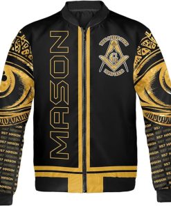 Freemason Bomber Jacket Personalized Eye of Providence 357 Front