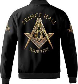 Freemason Bomber Jacket Personalized Prince Hall Back
