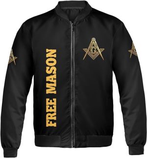 Freemason Bomber Jacket Personalized Prince Hall Front