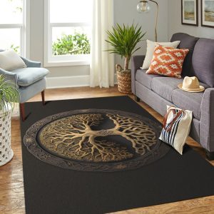 Viking Area Rug Tree Of Life Norse 3D Art