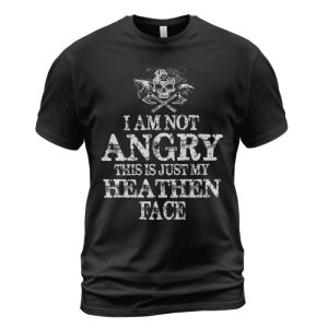 Viking T-shirt This Is Just My Heathen Face Black
