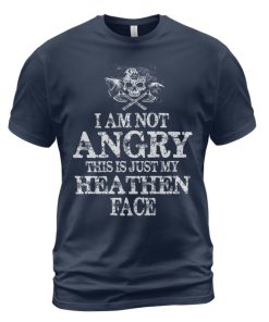 Viking T-shirt This Is Just My Heathen Face Navy